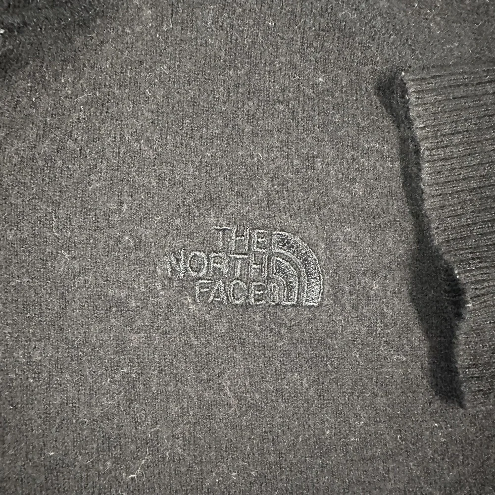The North Face Sweater Mens Large Gray Cotton Wool 1/4 Zip Mock Neck Pullover‎